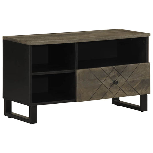 TV-benk svart 80x33x46 cm heltre mango