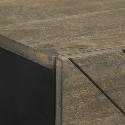 Skjenk Svart 40x33x75 cm heltre mango