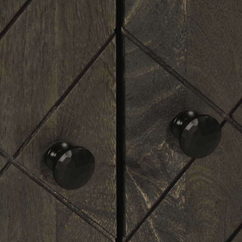 Skjenk Svart 60x33x75 cm heltre mango