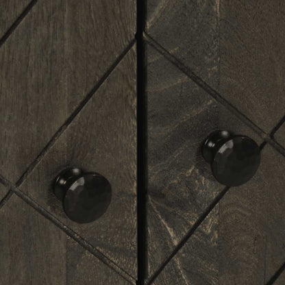 Skjenk Svart 60x33x75 cm heltre mango