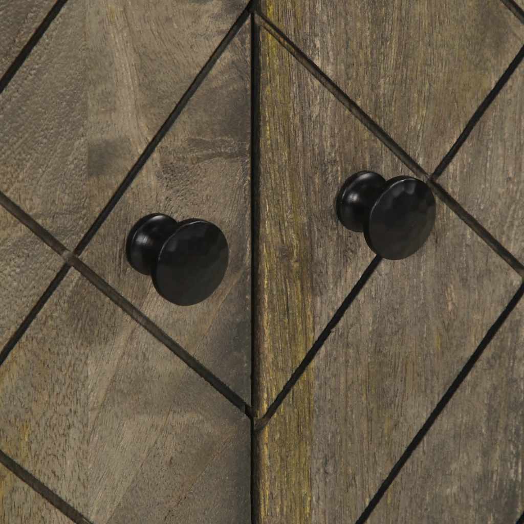 Skjenk Svart 60x33x75 cm heltre mango