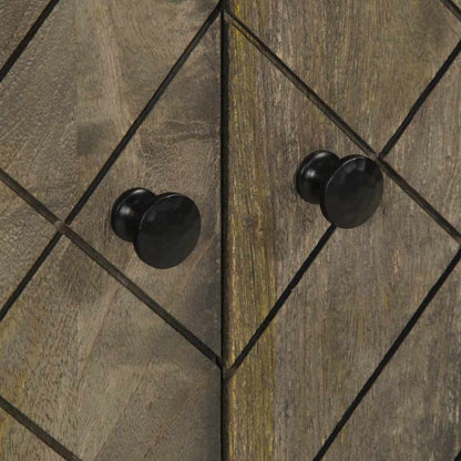 Skjenk Svart 60x33x75 cm heltre mango