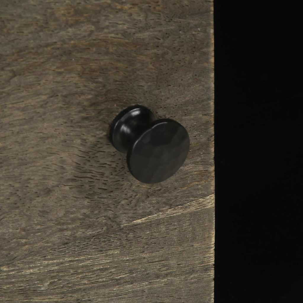 Skjenk Svart 80x33x75 cm heltre mango