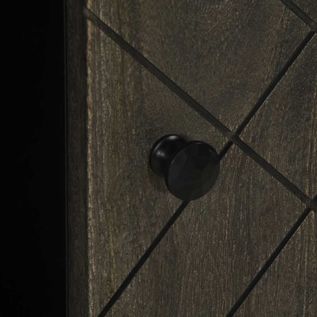 Skjenk Svart 90x33x75 cm heltre mango