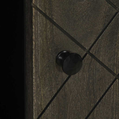 Skjenk Svart 90x33x75 cm heltre mango