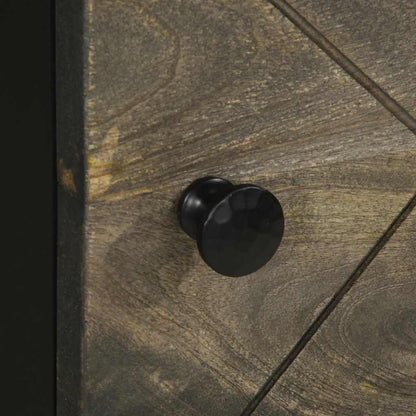 Skap Svart 40x33x110 cm heltre mango