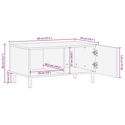 Salongbord brun 80x50x40 cm heltre furu