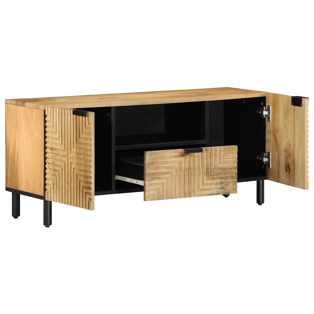 TV-benk brun 105x33x46 cm heltre mango