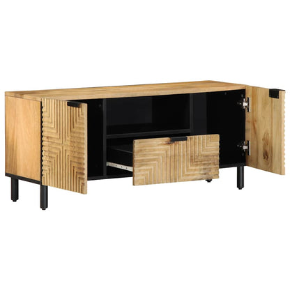 TV-benk brun 105x33x46 cm heltre mango