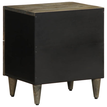 Nattbord Sengbord Grå lysegrå 40x33x46 cm heltre mango