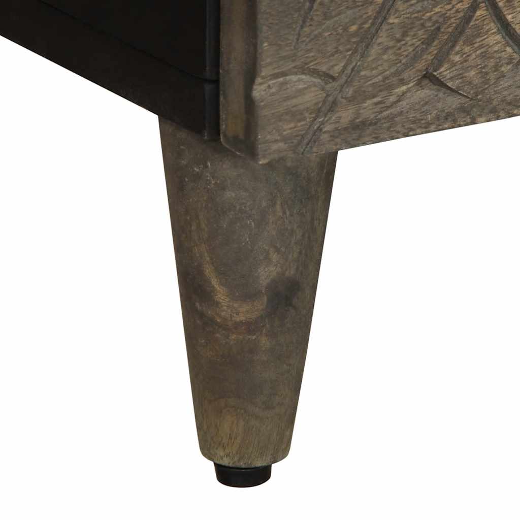 Nattbord Sengbord Grå lysegrå 40x33x46 cm heltre mango