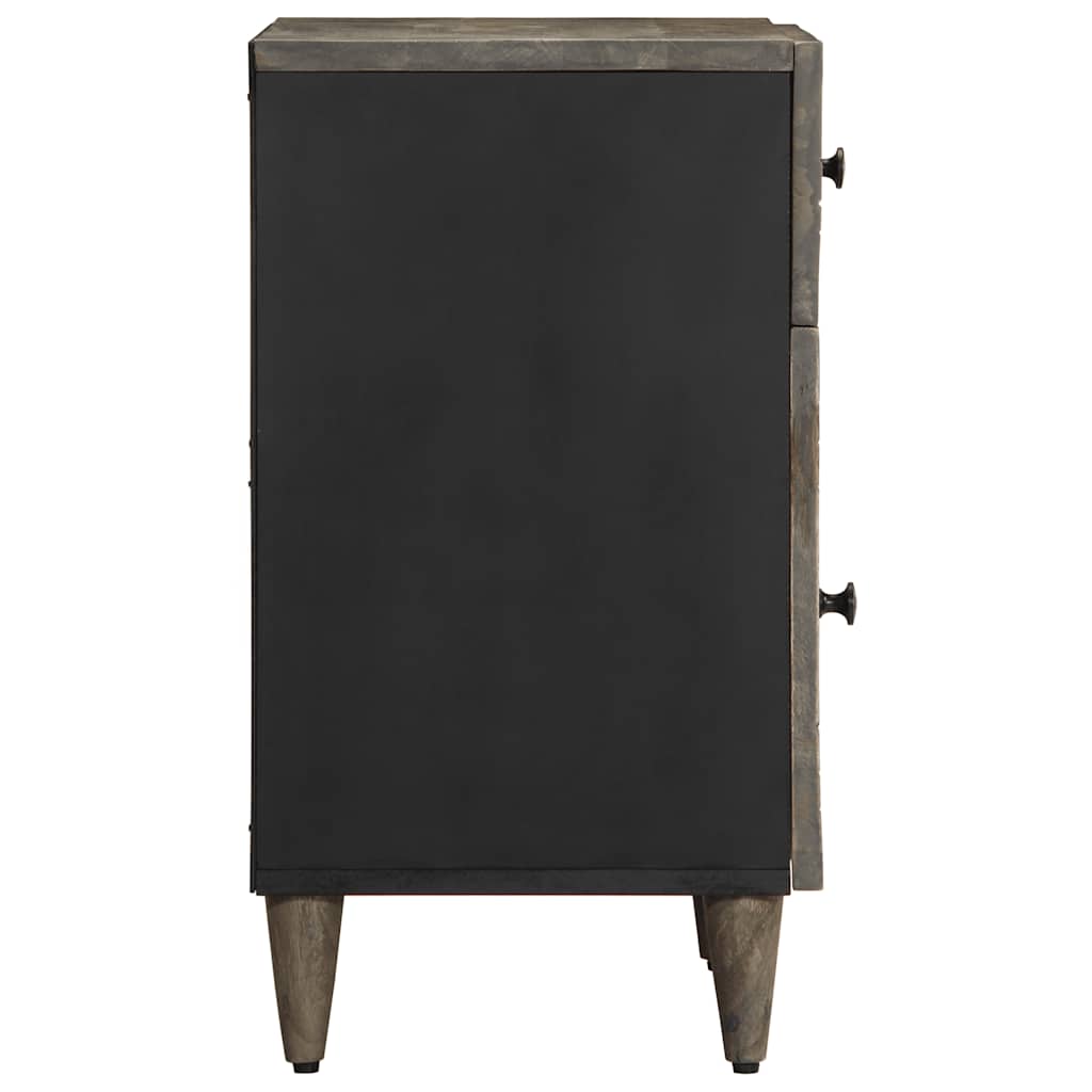 Nattbord Sengbord Tre heltre mangotre lysegrå 50x33x60 cm