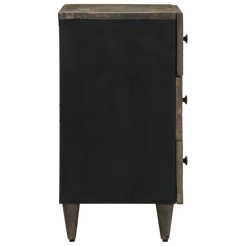 Nattbord Sengbord Tre heltre mangotre lysegrå 50x33x60 cm