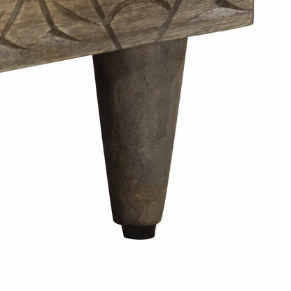 Nattbord Sengbord Tre heltre mangotre lysegrå 50x33x60 cm