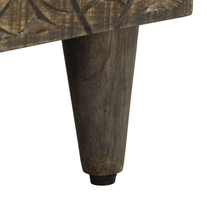 Nattbord Sengbord Tre heltre mangotre lysegrå 50x33x60 cm