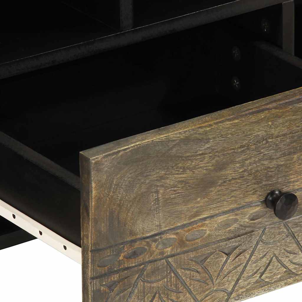 TV-Møbel Svart TV-benk 100x33x46 cm heltre mango