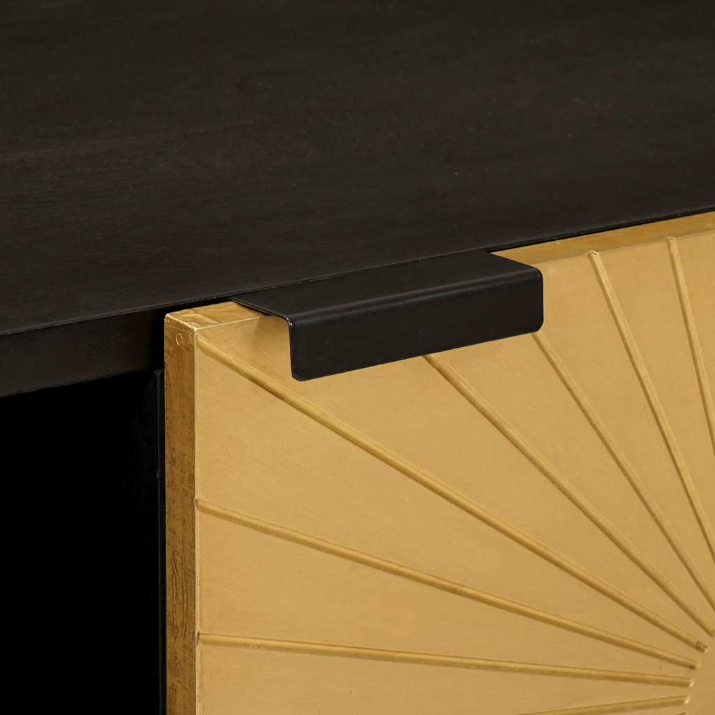 Salongbord Sofabord Svart og Gull 80 x 50 x 40 cm