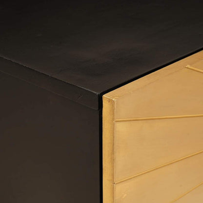 Salongbord Sofabord Svart og Gull 80 x 50 x 40 cm