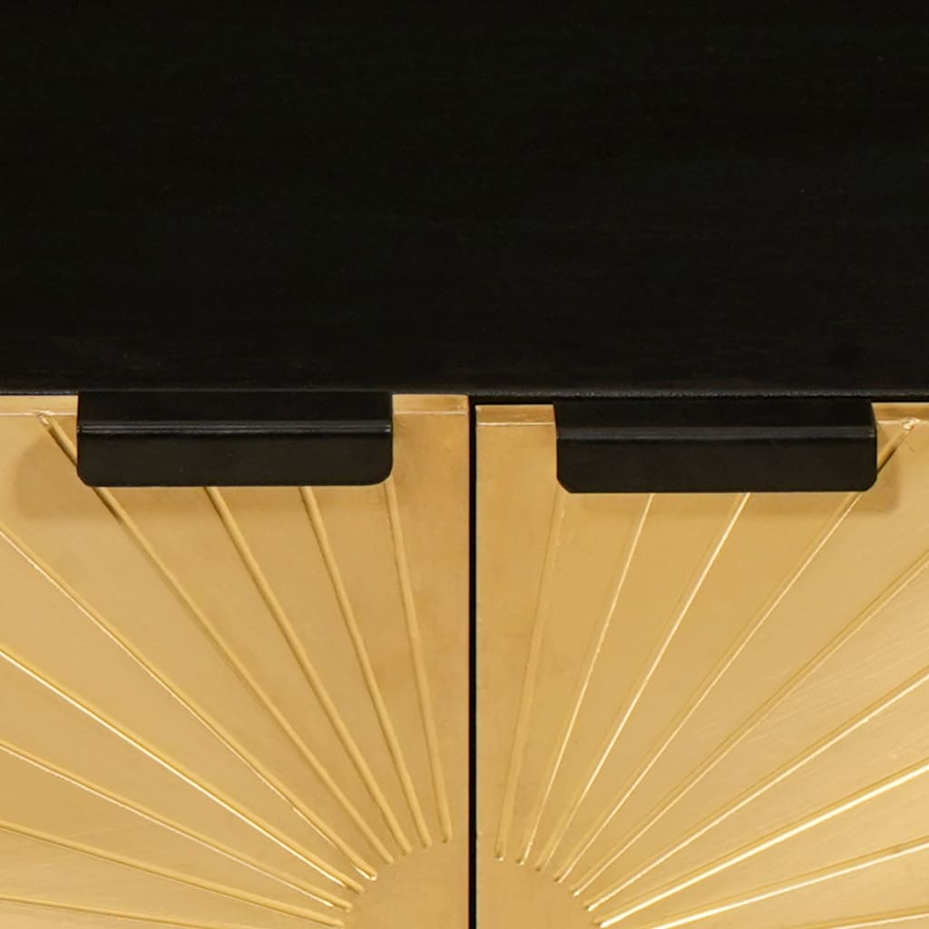 Salongbord Sofabord Svart og Gull 80 x 50 x 40 cm