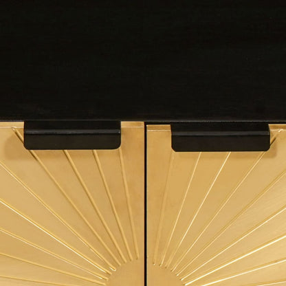 Salongbord Sofabord Svart og Gull 80 x 50 x 40 cm