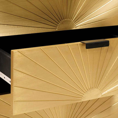 Nattbord Sengbord Svart med skuff Gull 50 x 33 x 60 cm