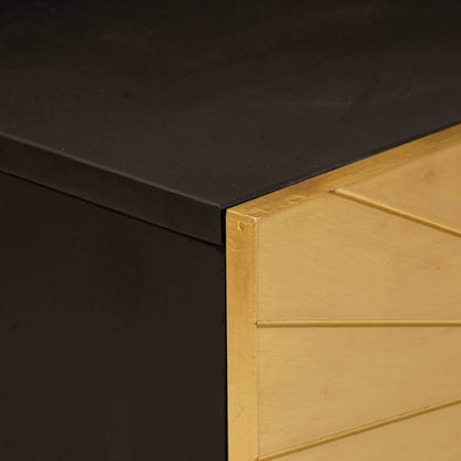 Salongbord Sofabord Svart og Gull 100 x 54 x 40 cm heltre mango