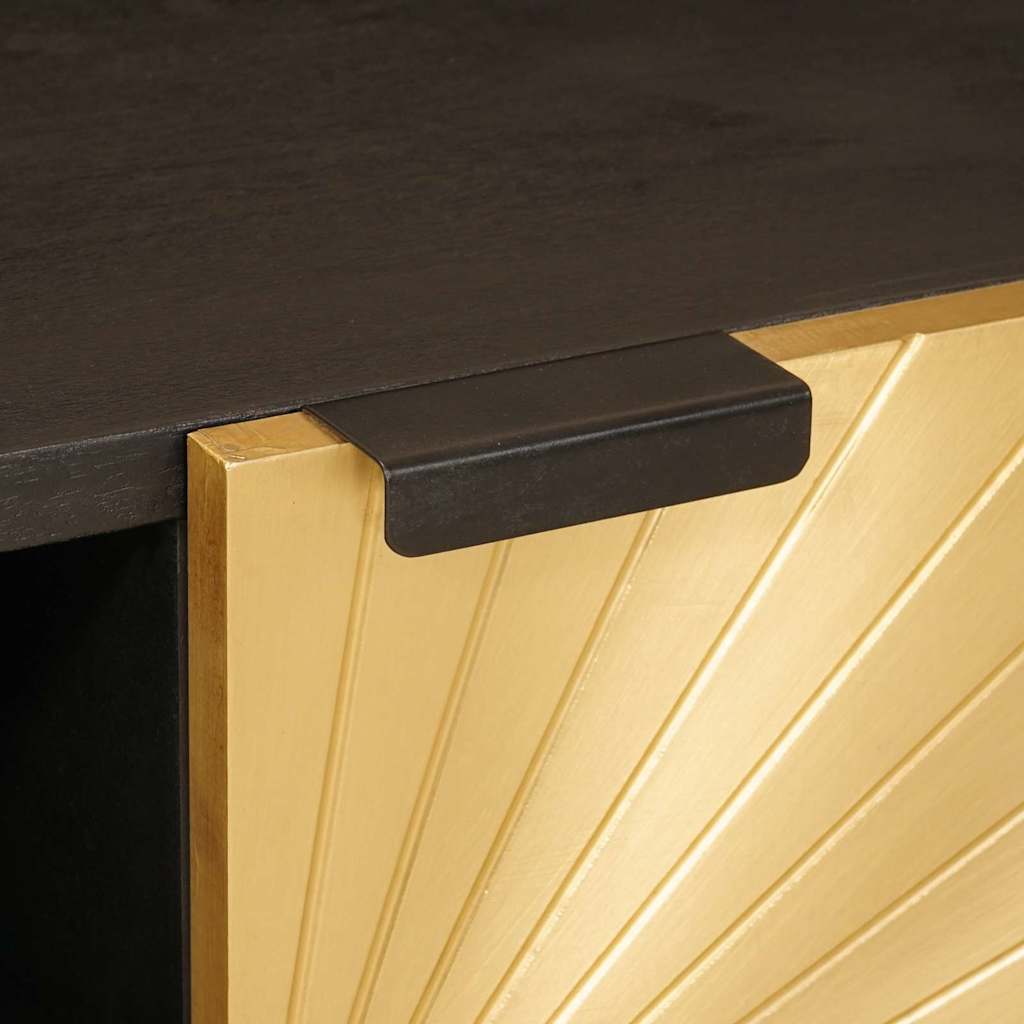 Salongbord Sofabord Svart og Gull 100 x 54 x 40 cm heltre mango