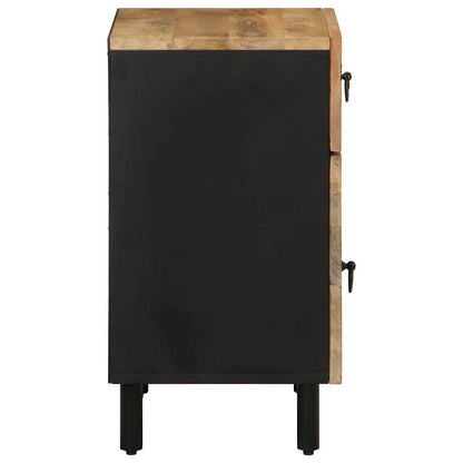 Nattbord Sengbord svart heltre mango 50x33x60 cm