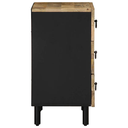 Nattbord Sengbord svart heltre mango 50x33x62 cm