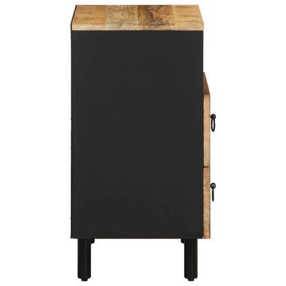 Nattbord Sengbord svart heltre mango 50x33x62 cm