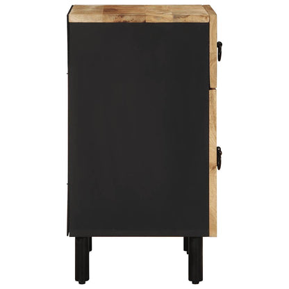 Nattbord Sengbord svart heltre mango 50x33x60 cm