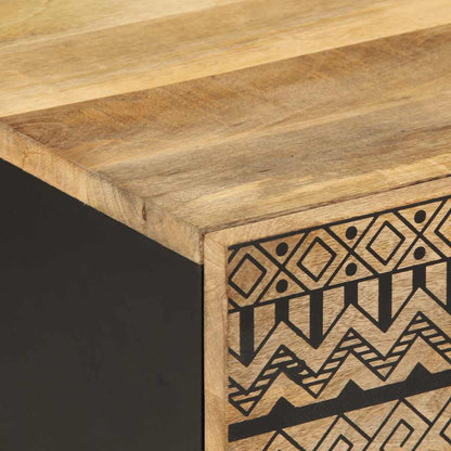 Salongbord Sofabord Svart 100x54x40 cm heltre mango