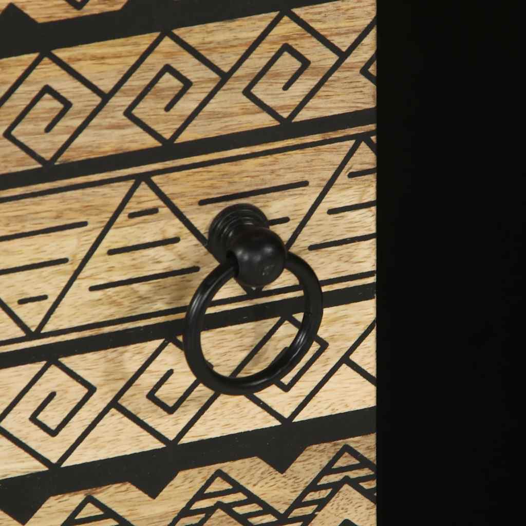 Salongbord Sofabord Svart 100x54x40 cm heltre mango