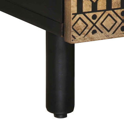 Salongbord Sofabord Svart 100x54x40 cm heltre mango