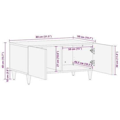 Salongbord 80x50x40 cm heltre furu