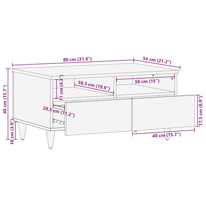 Salongbord 80x54x40 cm heltre mango