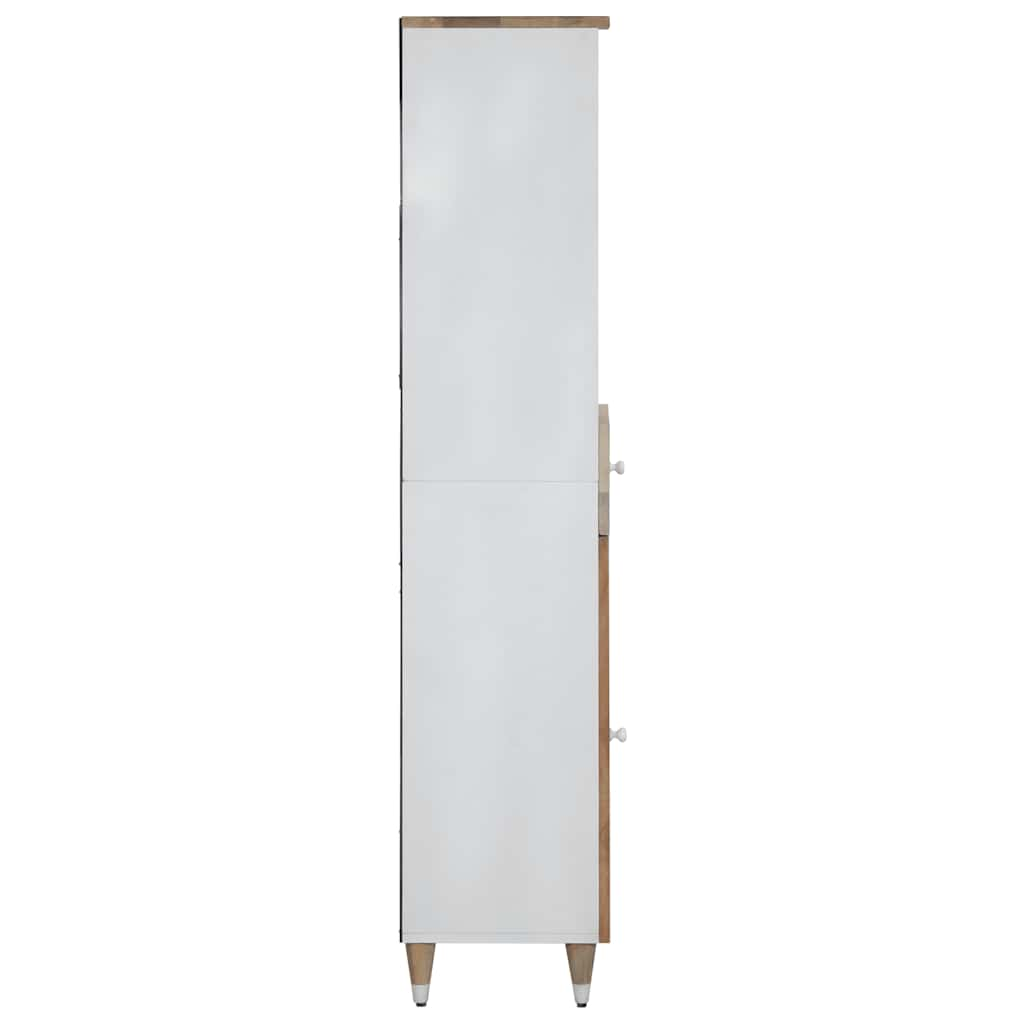 Baderomsskap 38x33,5x160 cm heltre mango