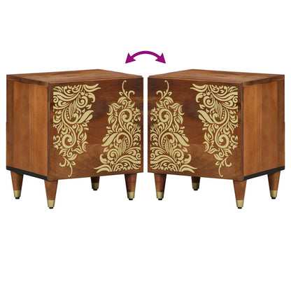 Nattbord Sengbord Honningbrun Nattbordskap 40 x 33 x 46 cm heltre mango