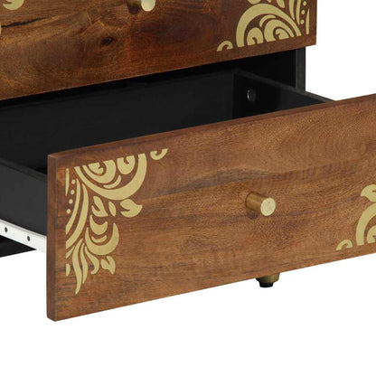 Nattbord Sengbord Honningbrun  Nattbordskap med skuff 50 x 33 x 62 cm heltre mango