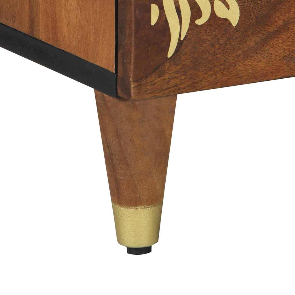 Nattbord Sengbord Honningbrun Nattbordskap med skuff 50 x 33 x 62 cm heltre mango