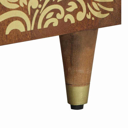 Nattbord Sengbord Honningbrun Nattbordskap med skuff 50 x 33 x 60 cm heltre mango