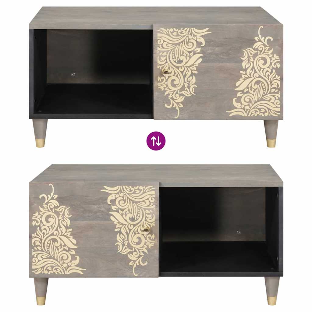 Salongbord Sofabord Grå 80 x 50 x 40 cm heltre mango