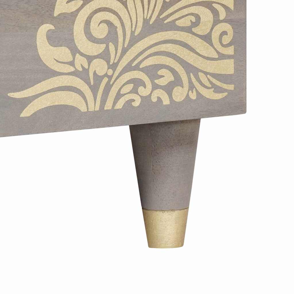 Salongbord Sofabord Grå 80 x 50 x 40 cm heltre mango