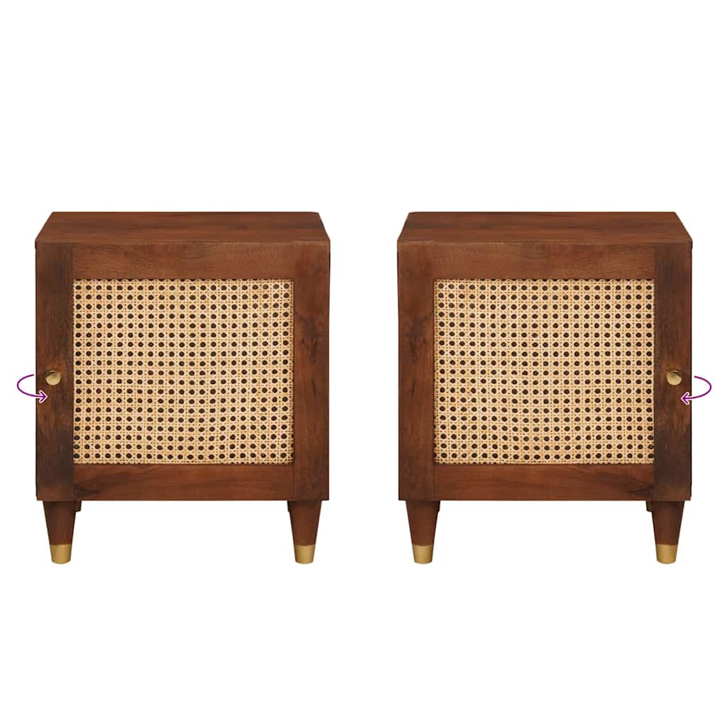 Nattbord Sengbord Tre 40 x 33.5 x 46 cm Solid mango Tre og