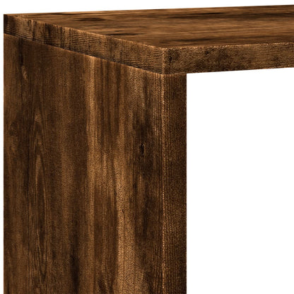 Bokhylle Røkt Eik 4 etasjer 143,5x29x143,5 cm