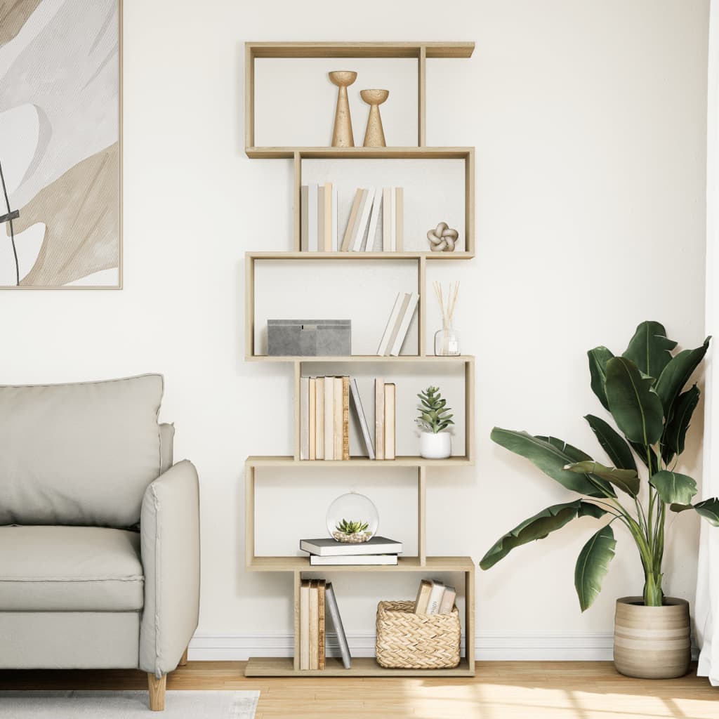 Bokhylle Sonoma Eik 6 lag 70x24x193 cm