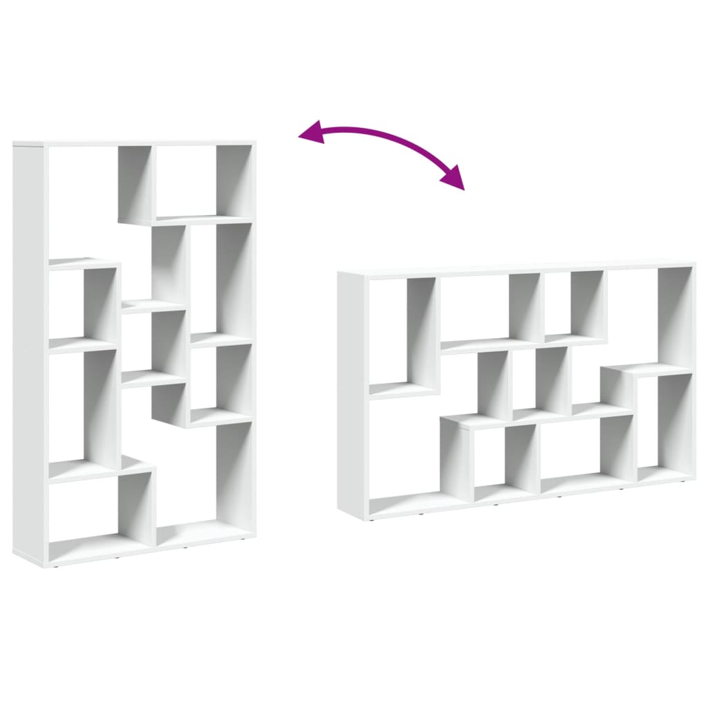 Bokhylle Hvit 72x20x120 cm