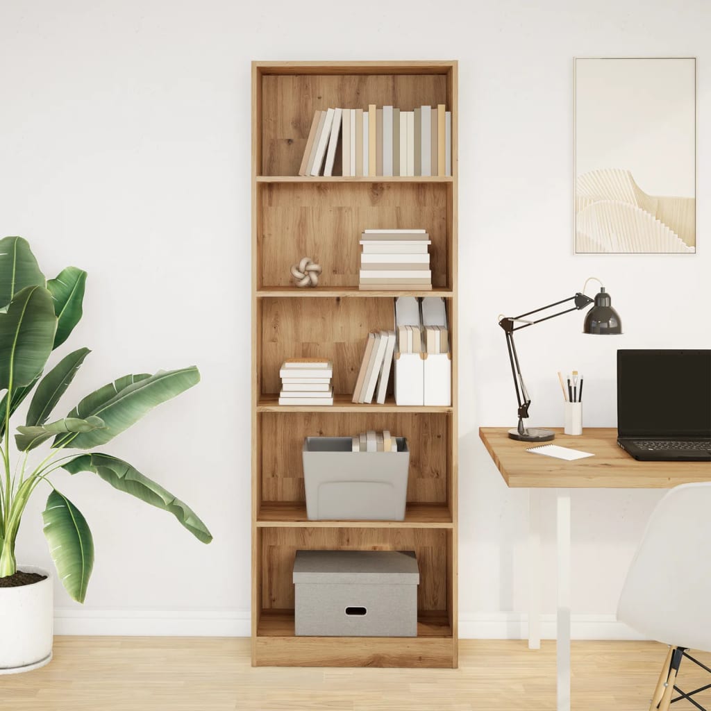 Bokhylle Artisan Eik 60x24x176 cm