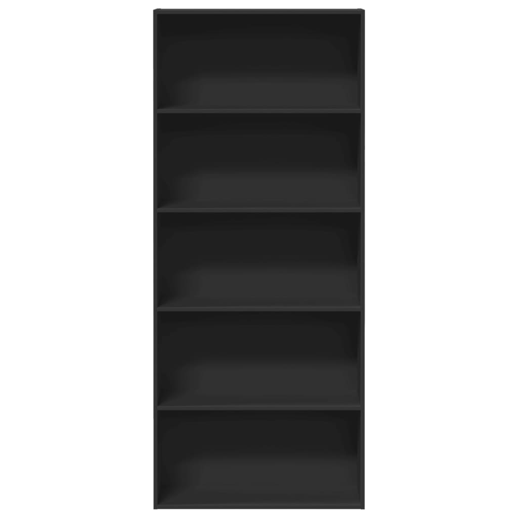 Bokhylle Svart 80x30x189 cm