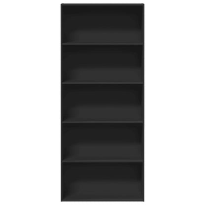 Bokhylle Svart 80x30x189 cm
